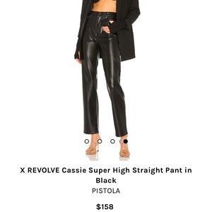 REVOLVE Cassie Super High Straight Pant in Black